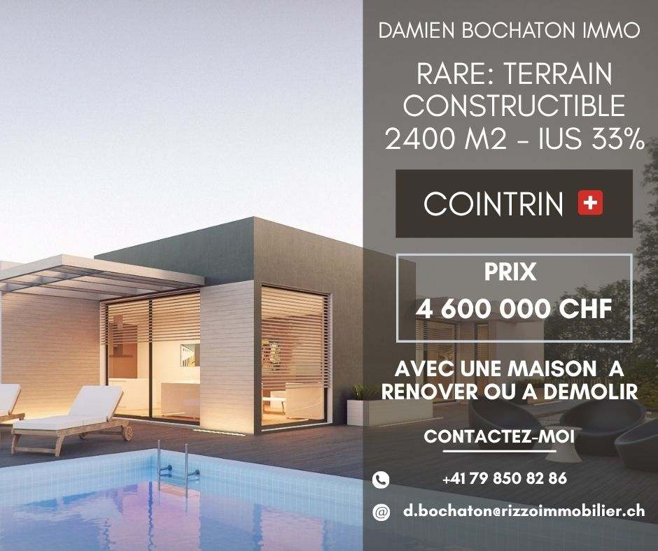 Terrain de 2400 m2 parcelle carré IUS 33%